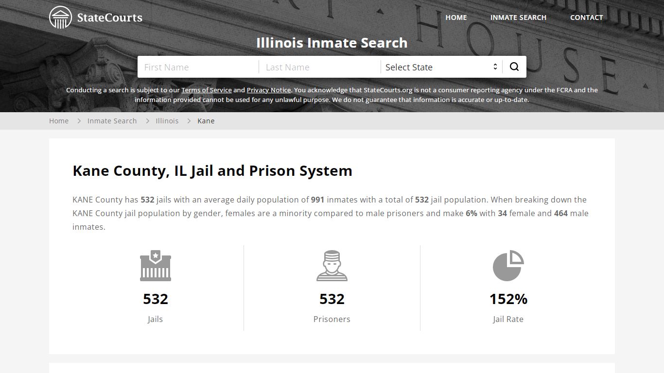 Kane County, IL Inmate Search - StateCourts